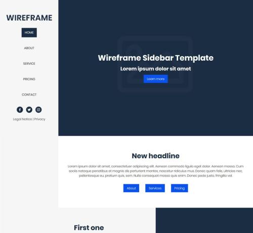 Wireframe Sidebar